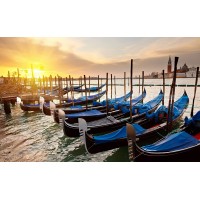 廠家定制貢多拉船木船裝飾船歐式手劃船兩頭尖木船道具船實(shí)木擺件