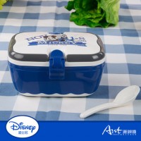 米奇蘇格蘭餐盒塑飯盒便當(dāng)盒帶提手隔層勺子方便實(shí)用