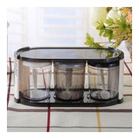 米奇黑白經典時尚廚房用品健康塑料調味組三件套